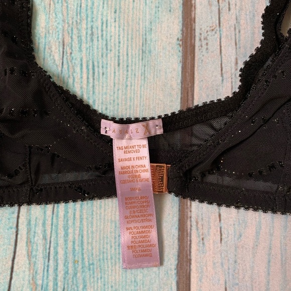 Set of 2 savage x Fenty see through mesh bralettes size small - Picture 10 of 10